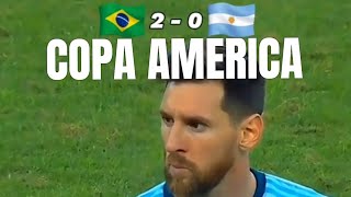 Brazil vs argentina copa America  Highlights score 🇧🇷 2 0 🇦🇷 [upl. by Carmela]