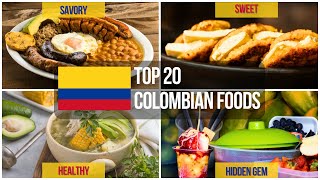 Top 20 Colombian Foods 🇨🇴🍴 [upl. by Duwad]