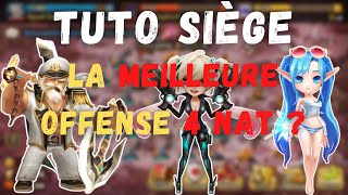 TUTO SIEGE  La meilleure offense 4NAT  SUMMONERS WAR [upl. by Noremac]