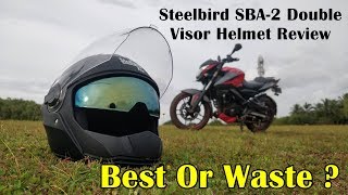 2018 Steelbird SBA2 Double Visor Helmet  Review  Best or Waste [upl. by Jonette]