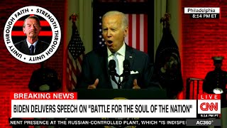 Joe Biden Delivers Adam Sutler quotV For Vendettaquot Speech [upl. by Lehplar]