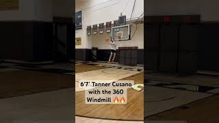 6’7’ Tanner Cusano with the 360 Windmill dunk highlights viral basketball ballisllife aau nba [upl. by Neisa]