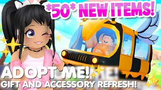 EPIC UPDATE 50 NEW ITEMS in ADOPT ME roblox GIFT REFRESH [upl. by Alvis695]