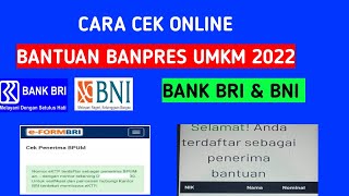 Cara cek online penerima Banpres UMKM 2022 di hp [upl. by Richara985]