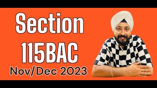 Most Important Section for Tax Exam  Section 115BAC  NovDec 2023 [upl. by Studner414]