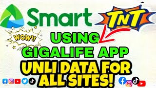 PAANO MAG LOAD NG UNLI DATA TNT SIM SA GIGA LIFE APPS [upl. by Millur528]