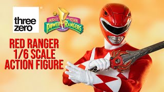 ThreeZero Mighty Morphin Red Ranger 16 Scale Figure Review [upl. by Ennovoj]