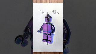 1Hr vs 10Hrs 💜drawing artwork art shortvideo fyp viral colorpencil [upl. by Karlow]