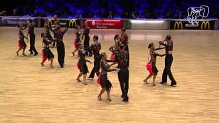 Vera Tyumen Latin Team  2014 WDSF World Formation Latin  DanceSportTotal [upl. by Linc477]