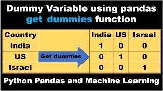 Dummy Variables  Get Dummies to transform Categorical Variables into Boolean using python pandas [upl. by Narib]