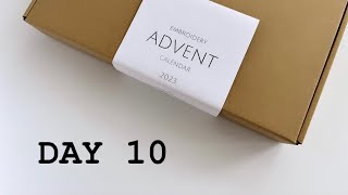 DAY 10  Embroidery Advent Calendar 2023  ASMR [upl. by Eisus374]