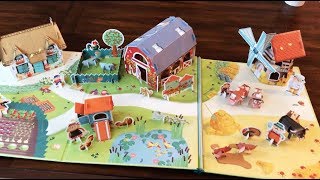 Usborne PressOut Paper Farm Completed  WOW [upl. by Ellon]