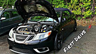 2008 SAAB 93 AERO CONVERTIBLE BIG TURBO FIRST DRIVE [upl. by Zurn]