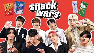 KPop Band ATEEZ Try American Food For The First Time  Snack Wars [upl. by Casmey]