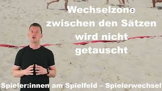 Beachhandball Regelkunde  Spielerinnen am Feld Spielerwechsel [upl. by Seely]