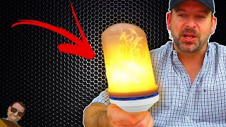 Watch as we turn our house into a fiery inferno with the new LED flame bulb [upl. by Anerehs33]