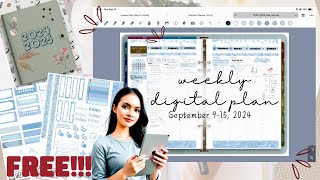 Digital Plan With Me September 9152024  Hobonichi Techo CousinInspired Digital Planner [upl. by Meekyh]