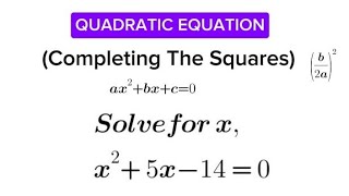 How to Solve Quadratic Equations by completing the squares equations maths education [upl. by Eldnek857]