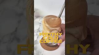 Frothy Cold cCoffee with Strainer Hack Shorts Viral Hack Drink ￼ [upl. by Yauqram709]