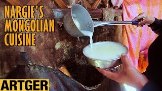 Nargies Mongolian Cuisine AIRAG  KUMIS Mongolian Fermented Mares Milk [upl. by Nwahsor]