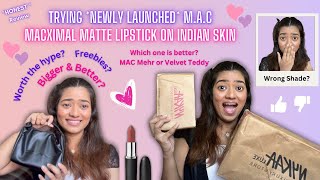 MACximal Lipstick on Indian Skin  Unboxing amp HONEST Review  Gauri Gajare Official maccosmetics [upl. by Yarw927]