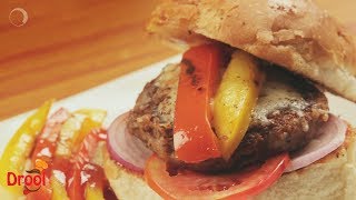 Healthy Veg Burger  Drool  शाकाहारी बर्गर  Breakfast Recipes [upl. by Roldan]