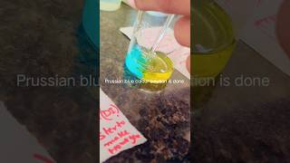 Preparation of prussian blue colour Msc Bsc ironmetal potassium ferrocyanide [upl. by Ainniz]