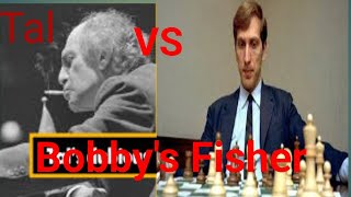 Bobby Fisher vs Mikhail Tal Tal Chess game Tal best chess Tal amazing secrifce the rookTal win [upl. by Dwain222]