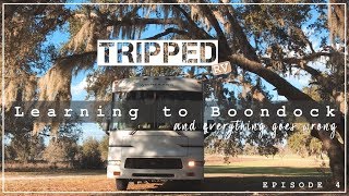 FLORIDA BOONDOCKING Boondocking Newbies  TRIPPED RV EP 4 [upl. by Tyoh]