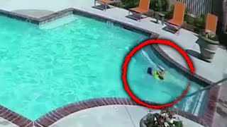 Sister Jumps Into Pool to Rescue 3YearOld [upl. by Enois950]