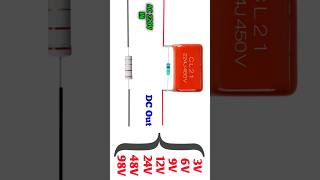 IN 220V To OUT 3V 6V 9V 12V 24V 48V LED Driver Project shorts short tranding [upl. by Kliment]