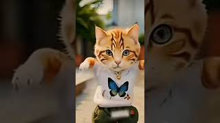 cute cat broom broom dance trendingshort [upl. by Venice]