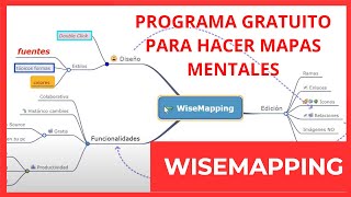 💥Tutorial de WiseMapping🔆🧠 Programa gratuito para hacer mapas mentales y conceptuales [upl. by Gader]