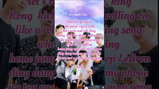 Bts quot dynamite quot lyrics 💜🥰💖 bts btsshorts btstrending kpop [upl. by Suidaht]