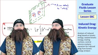 Graduate Fluids Lesson 08C Induced Drag Kinetic Energy [upl. by Bullion]