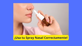 Aprende a Usar tu Spray Nasal Correctamente Guía Fácil para Aliviar Alergias y Congestión [upl. by Ainoval]