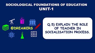 5UNIT1SOCIOLOGICAL FOUNDATIONS OF EDUCATION [upl. by Dranyar]