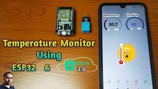 Temperature and Humidity Monitor Using ESP32 and Blynk IOT  Blynk 20 Projects [upl. by Bernardi]