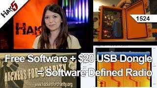 Free Software  20 USB Dongle  Software Defined Radio Hak5 1524 [upl. by Ahsaele552]