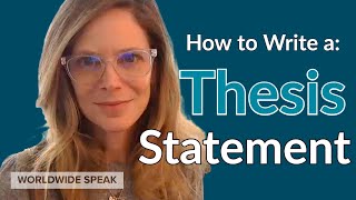 How to Write a CLEAR amp STRONG Thesis Statement  Beginning Essay Writers [upl. by Mara15]