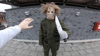 MICHAEL MYERS VS PARKOUR  HALLOWEEN MOVIE [upl. by Ailaham841]