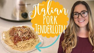 CROCKPOT RECIPE  ITALIAN PORK TENDERLOIN  CROCKTOBER 2019 [upl. by Enelec663]