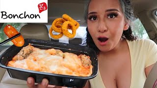 TTEOKBOKKI BONCHON MUKBANG ASMR KIMCHI ONION RINGS CRUNCHYCHEWY SOUNDS [upl. by Navonod]