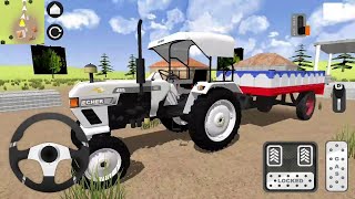 Indian Tractor Trolley Farming Driving simulator 3d 2024 Android walkthrough gameplay💯 tractorvideo [upl. by Colvin]