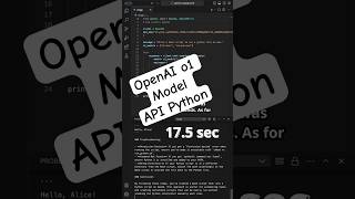 OpenAI o1 Model API Python python openai ai [upl. by Ecinereb]