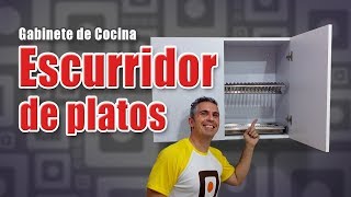 Mueble organizador para platos  COCINA MODULAR  Gabinete escurridor de platos Muebles de melamina [upl. by Conlee]