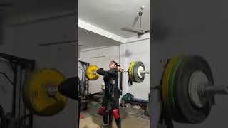 100Kg front squat 2 reps motivation girl frontsquat training [upl. by Llemart]