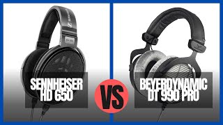 Sennheiser HD 650 vs Beyerdynamic DT 990 Pro Sound Demo featuring ElectronicVocalsMetalEpicLofi [upl. by Atival]