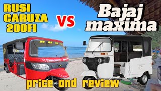 RUSI CARUZA 200FI vs BAJAJ MAXIMA  PRICE AND REVIEW [upl. by Annahsad707]