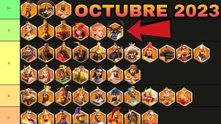 MEJORES COMANDANTES LEGENDARIOS OCTUBRE 2023  RISE OF KINGDOMS ESPAÑOL [upl. by Ardnasxela819]